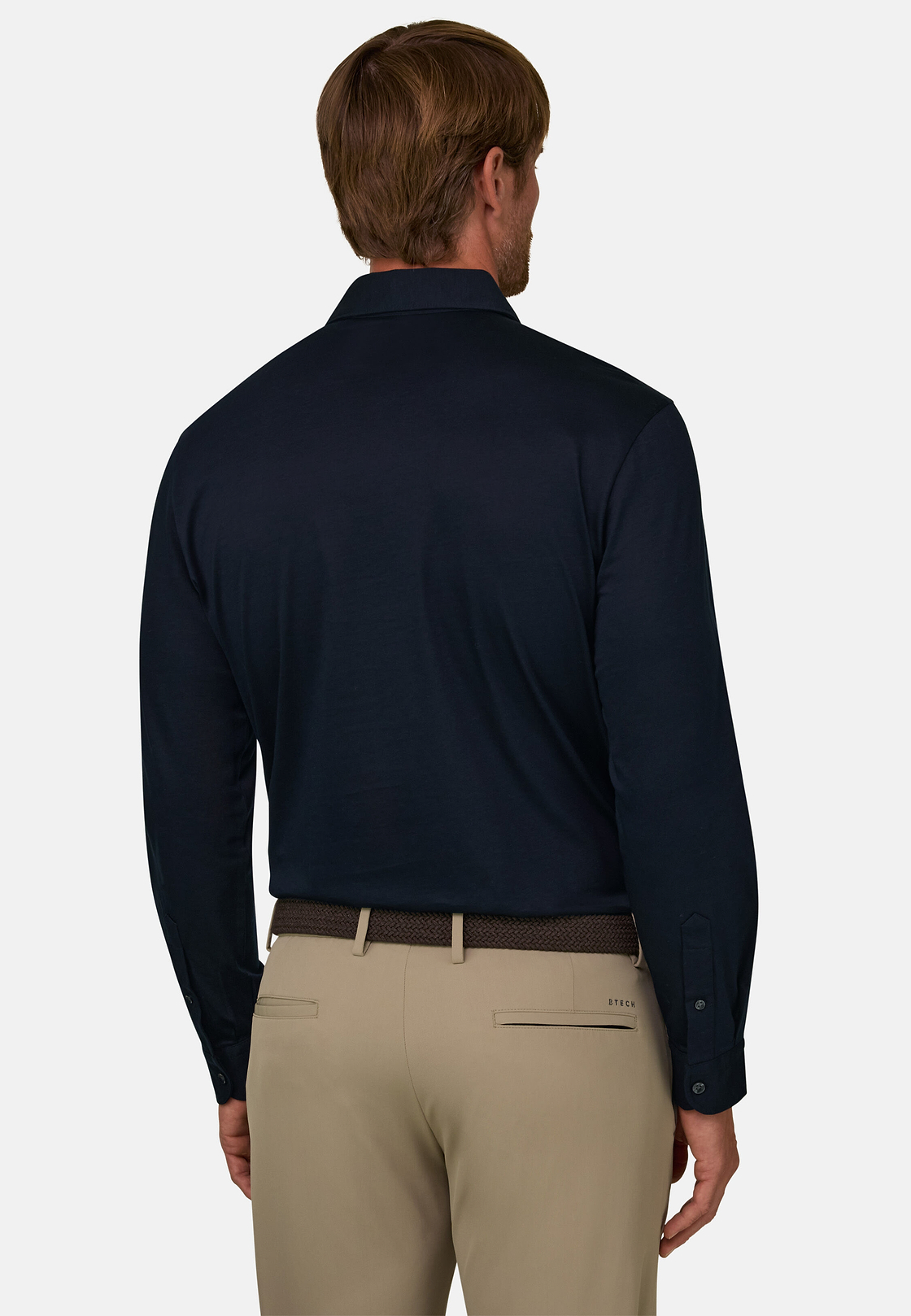 Ls Pima Cotton Polo, Navy blue, hi-res, 4