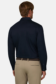 Ls Pima Cotton Polo, Navy blue, thumb, 4