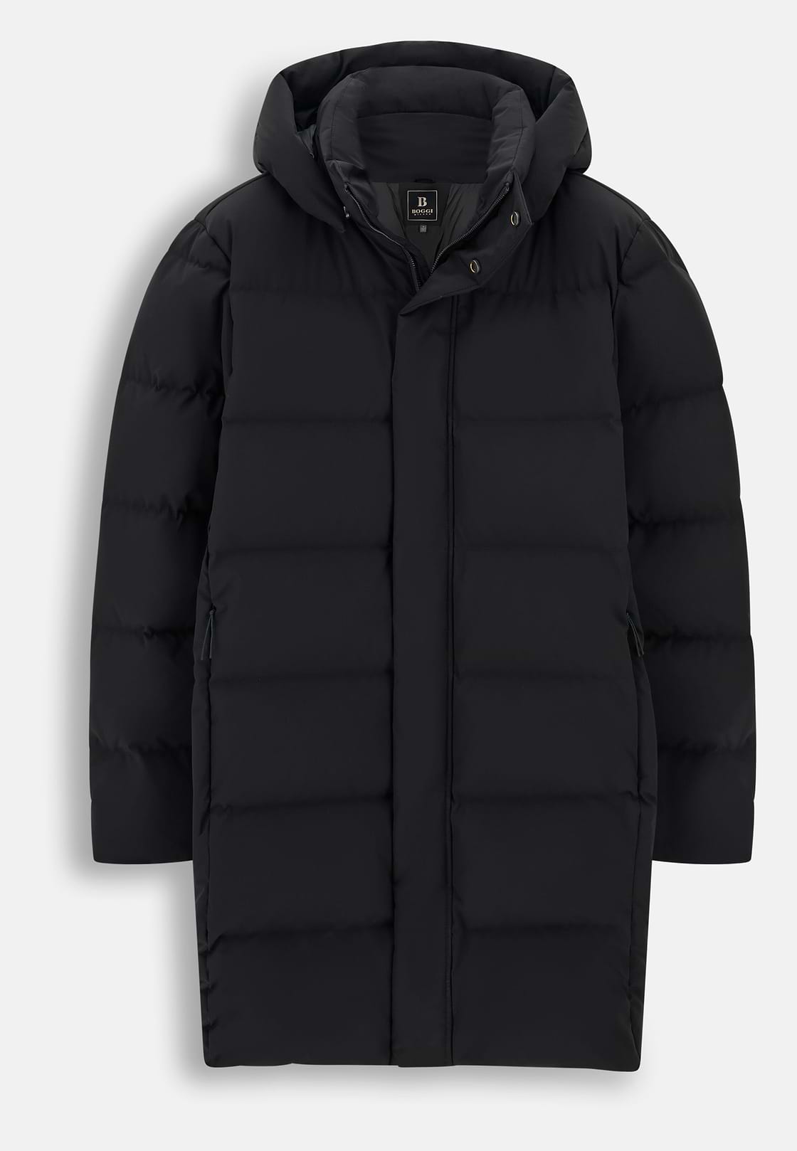Parka in Technical Fabric Padded with Goose Down, Black, hi-res, 6