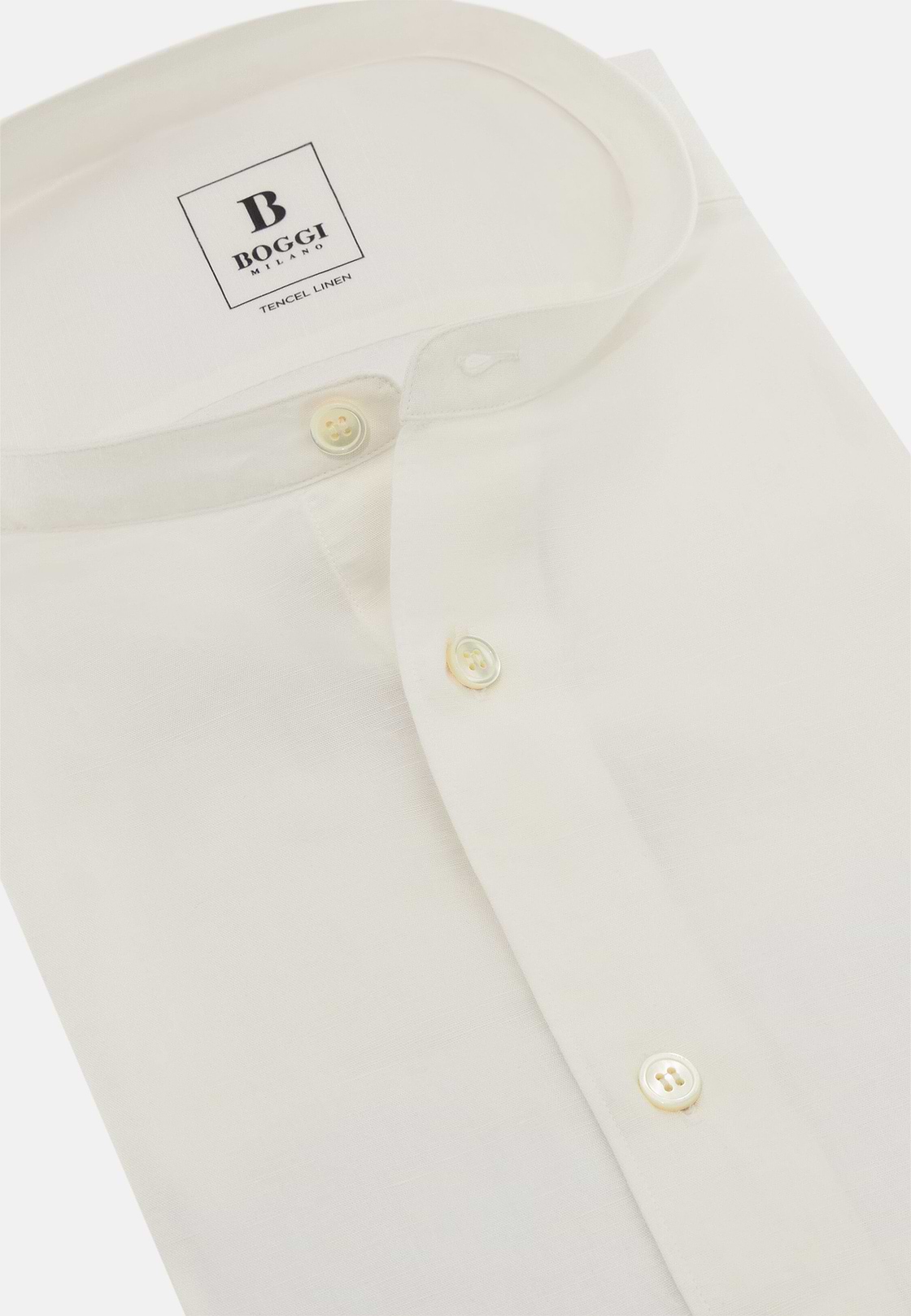 Regular Fit Tencel Linen Shirt, White, hi-res