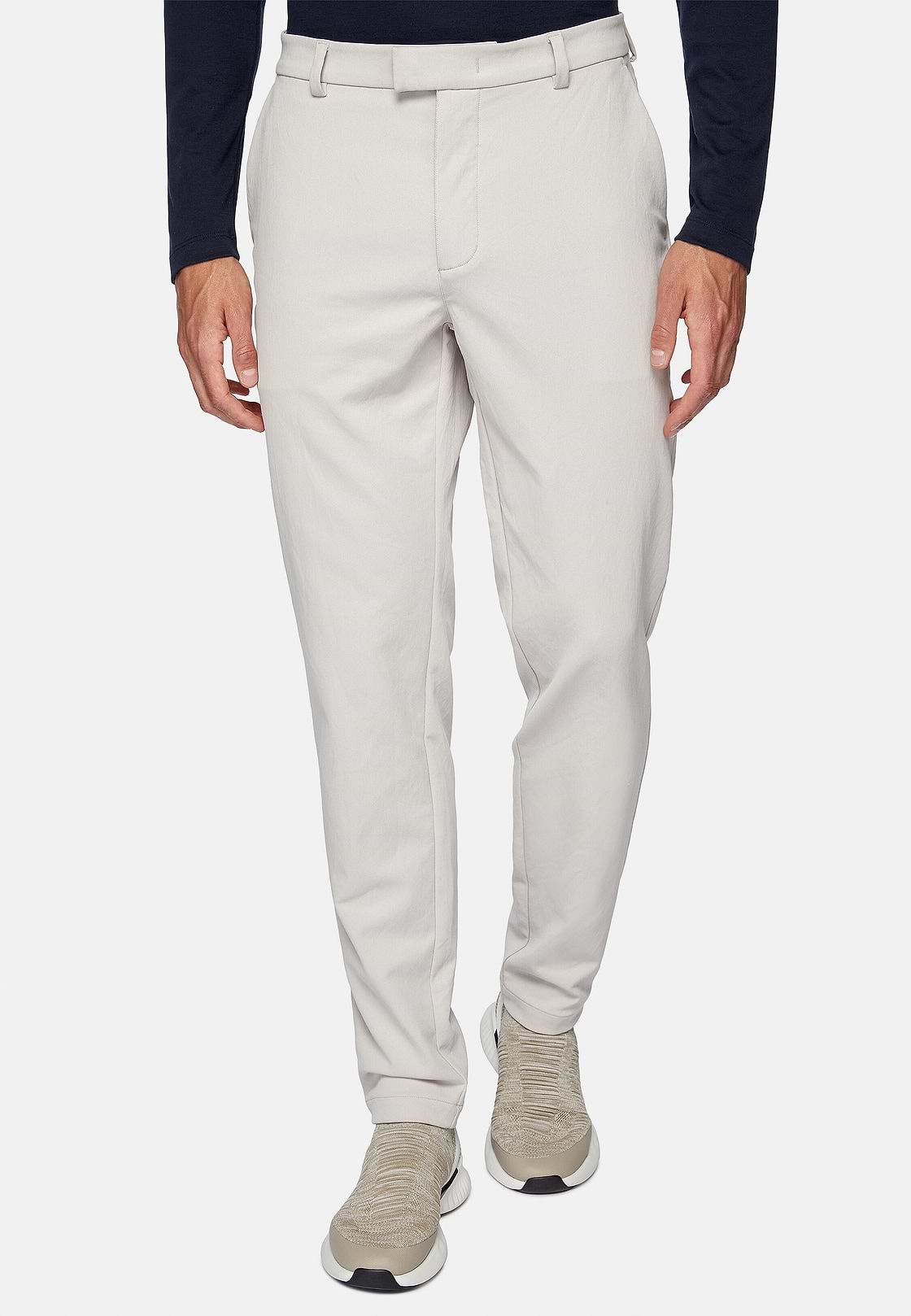 B Tech Trousers in Stretch Technical Fabric, Sand, hi-res