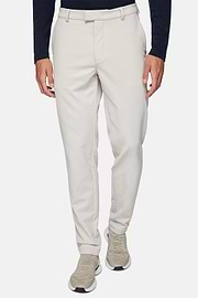 B Tech Trousers in Stretch Technical Fabric, Sand, hi-res