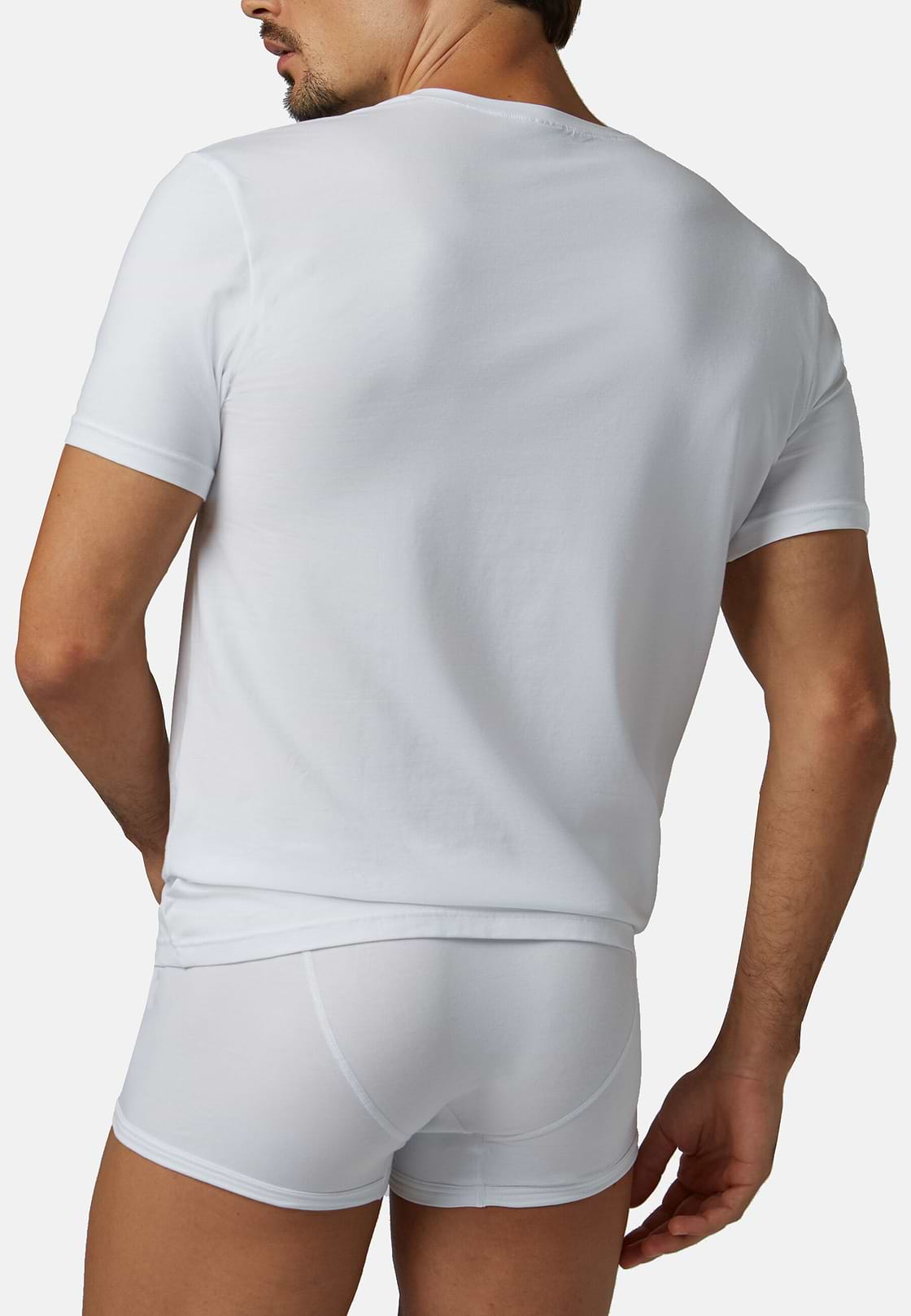 Stretch Cotton Jersey T-shirt, White, hi-res