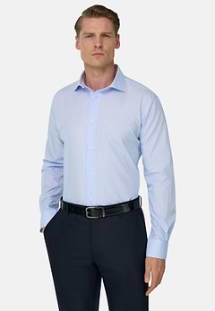 Camicia A Righe In Cotone Regular Fit