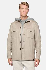 Hemd-Jacke Link aus reinem Kaschmir, Beige, hi-res