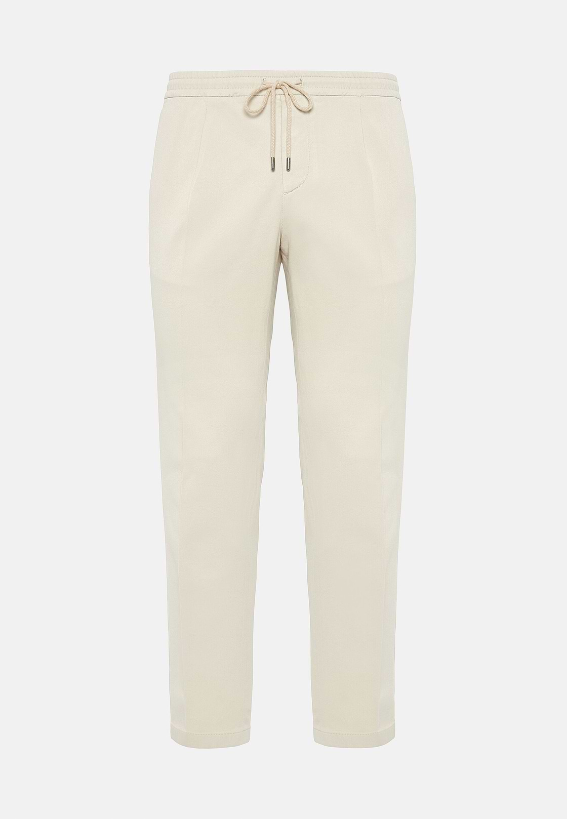 City Trousers in Stretch Cotton Tencel, Sand, hi-res