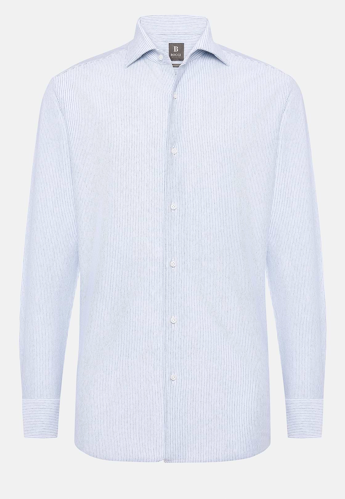 Polo En Jersey De Coton Regular Fit, Bleu clair, hi-res