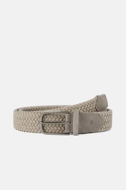 Woven Elasticated Belt, Beige, hi-res