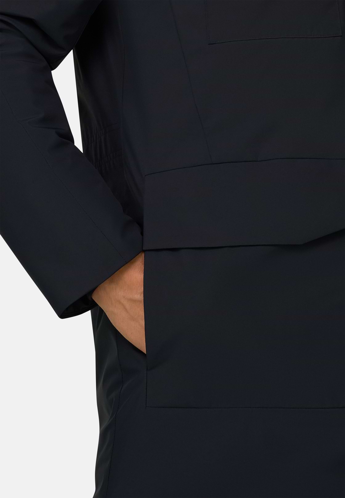 Jacket in Technical Fabric Padded, Navy blue, hi-res, 5