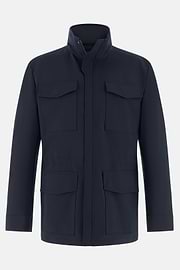 Sahariana De Lana Técnica, Azul  Marino, thumb, 5