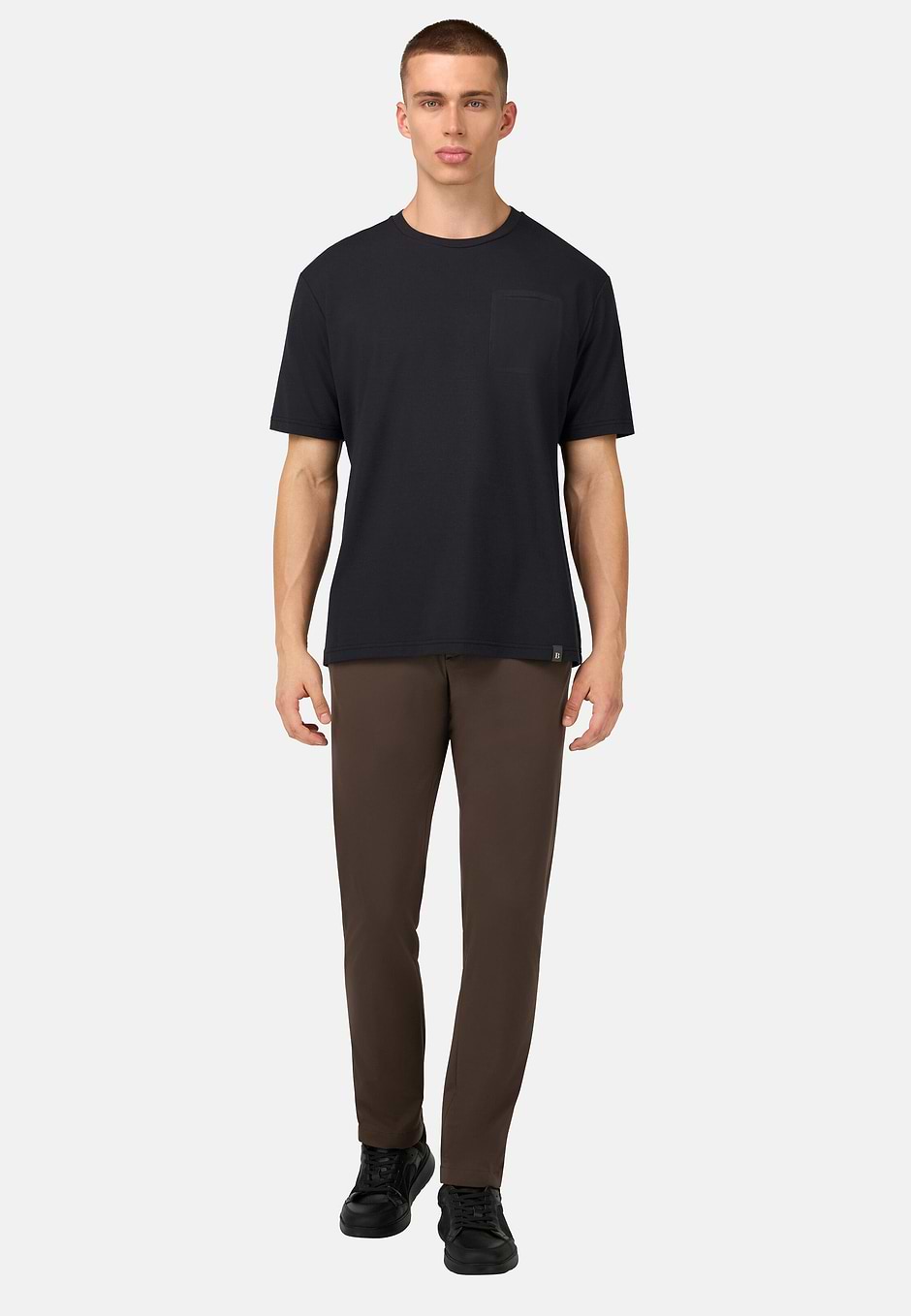 Cool Jade Piqué T-Shirt With Pocket, Black, hi-res