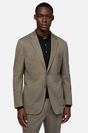 Dove Grey B Tech Nylon And Wool Jacket, Taupe, hi-res