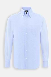 Shirt in Cotton Dobby Regular Fit, Light Blue, thumb, 7