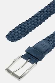 Flechtgürtel Aus Veloursleder, Indigo, hi-res