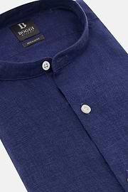 Regular Fit Linen Shirt, Navy blue, hi-res