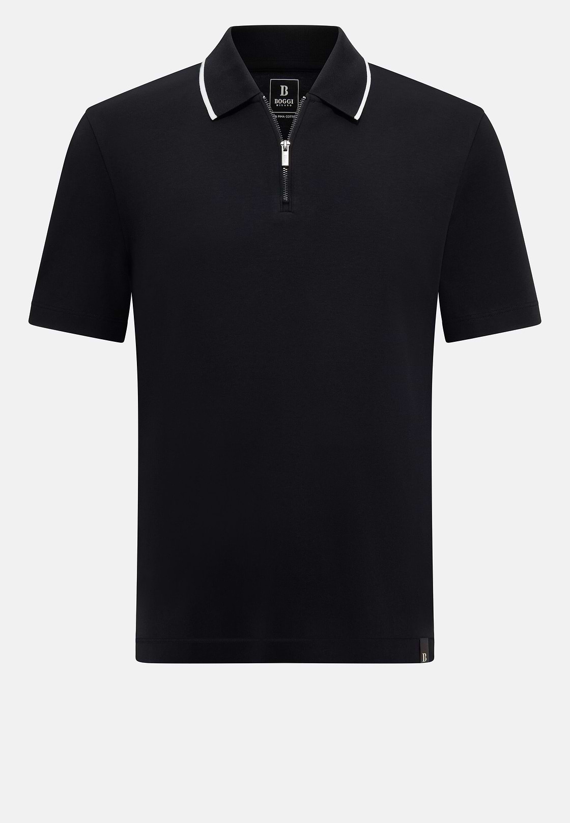 Half-Zip Jersey Polo Shirt, Black, hi-res