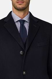 Single-Breasted Wool Coat, Navy blue, thumb, 3