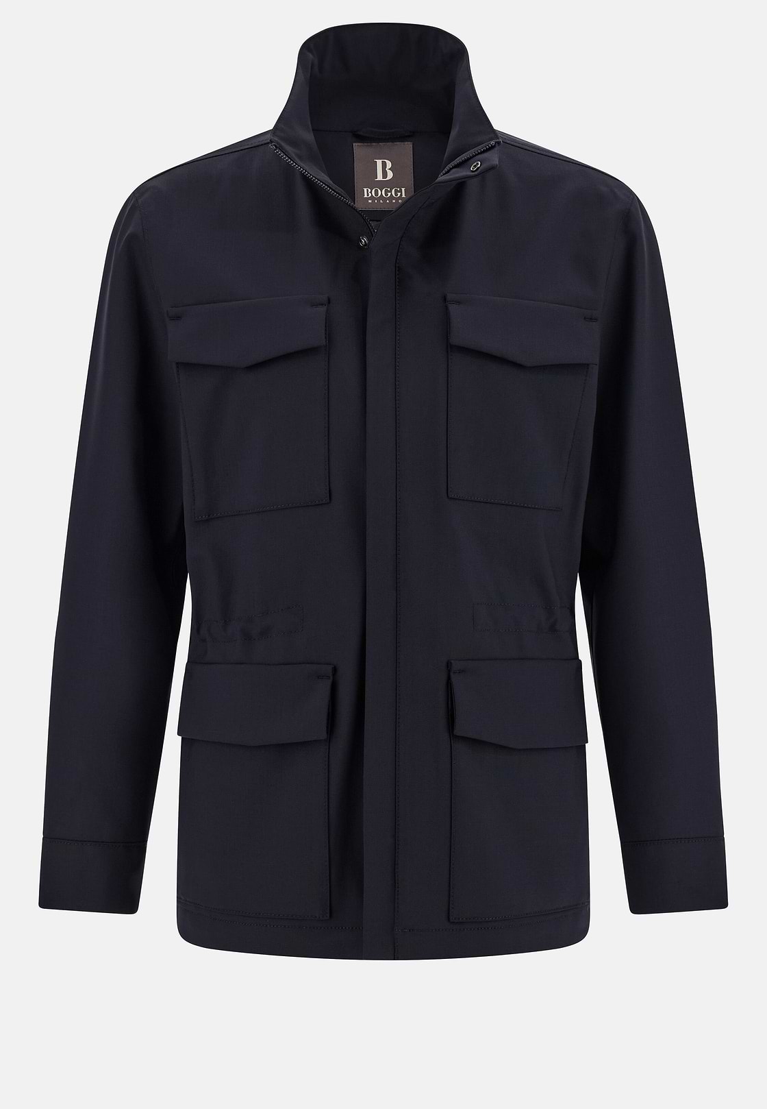 Field Jacket En Laine Technique, bleu marine, hi-res