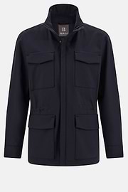 Field Jacket En Laine Technique, bleu marine, hi-res