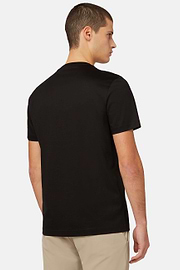 Camiseta De Punto De Algodón Pima, Negro, hi-res