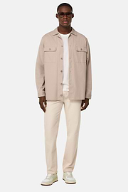 Surchemise En Coton Tencel, Beige, hi-res