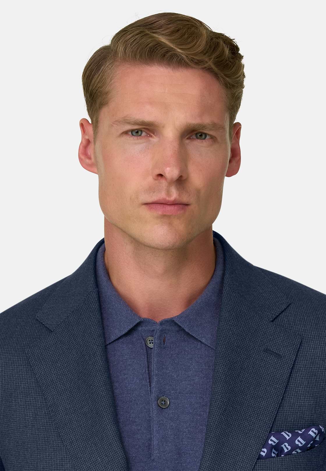 Suit Micro Patterned 100% Wool, Blue, hi-res, 4