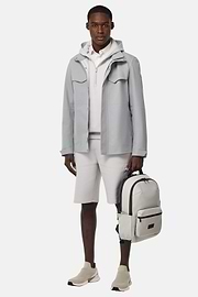 B Tech Field Jacket in Technical Fabric, Ice, hi-res