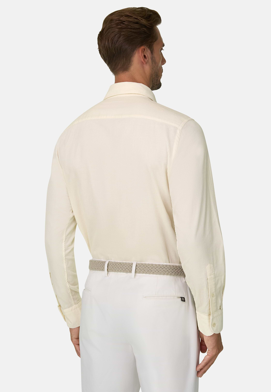 Shirt in Cotton Blend Corduroy Regular Fit, OFFWHITE, hi-res, 6