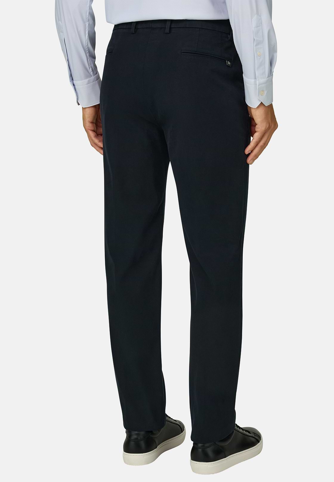 Pantalon en Coton Tencel Extensible, bleu marine, hi-res, 5