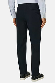 Pantalon en Coton Tencel Extensible, bleu marine, thumb, 5
