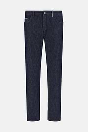 Men's Dark Blue Selvedge Cotton Denim Jeans | Boggi Milano