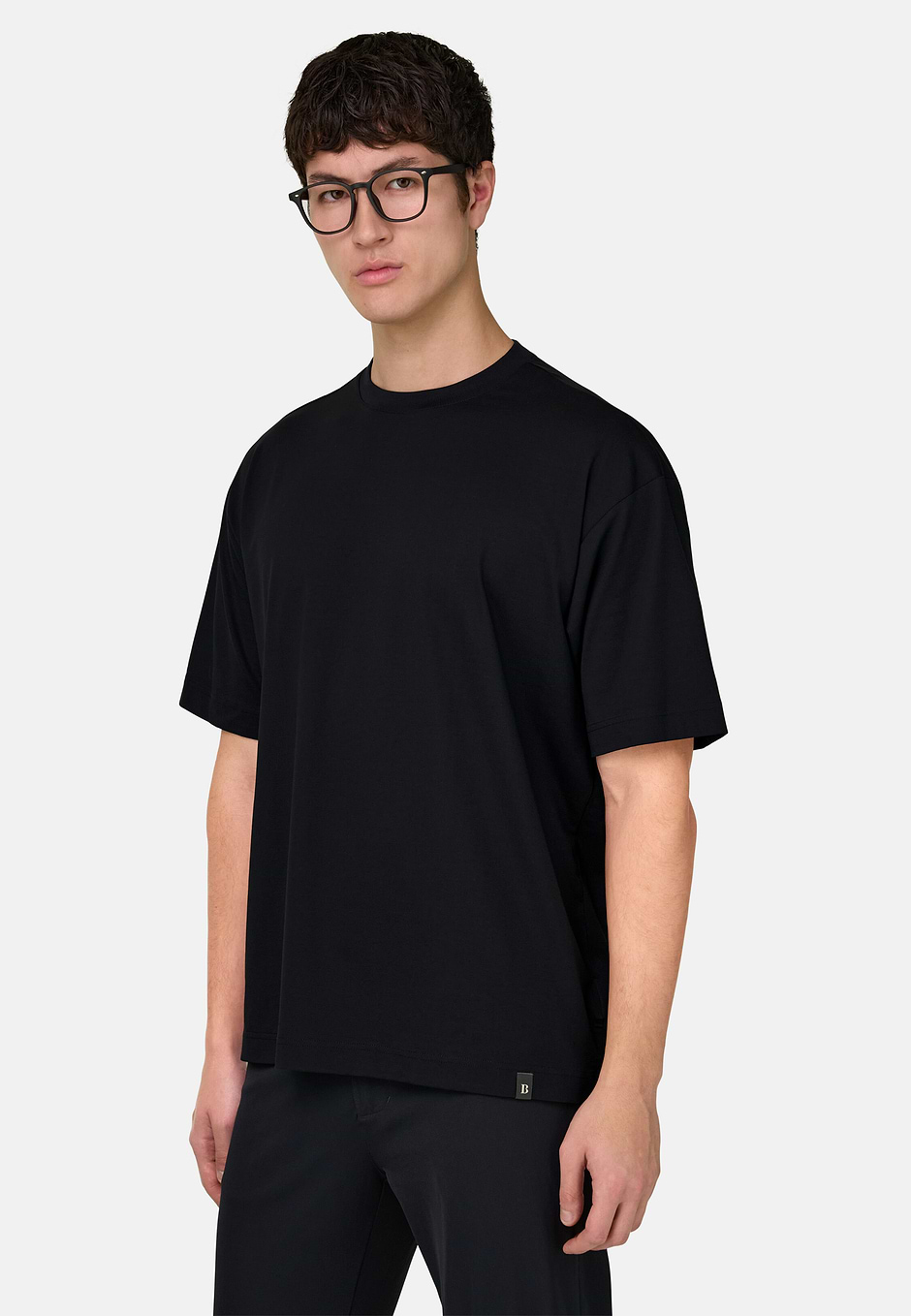 High-Performance Jersey T-Shirt With S.Cafè Yarn, Black, hi-res
