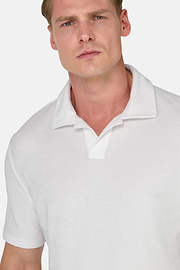 Polo En Nylon Coton, Blanc, hi-res