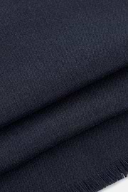 Scarf in Wool and Silk, Navy blue, thumb, 3