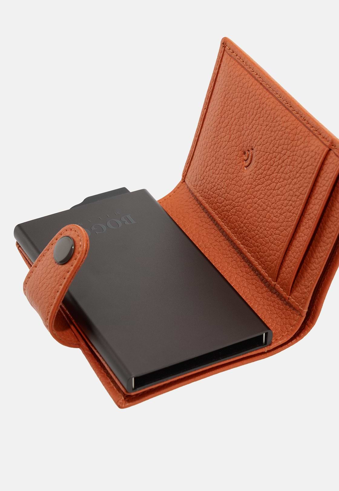 Kreditkarten-Börse Aus Leder, Orange, hi-res
