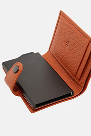 Kreditkarten-Börse Aus Leder, Orange, hi-res