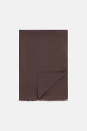 Cachecol em Lã e Seda, Brown, thumb, 1