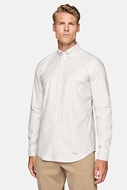 Camisa de Algodão Orgânico Oxford, Corte Regular, Light grey, hi-res