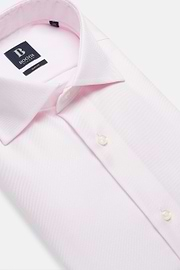 Slim Fit Pink Dobby Cotton Shirt, Pink, hi-res