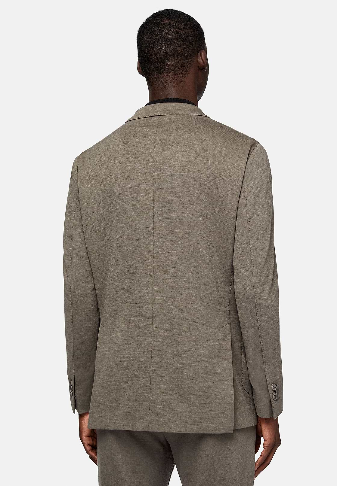 Dove Grey B Tech Nylon And Wool Jacket, Taupe, hi-res