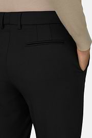 Trousers in Wool Blend Tapered Leg, Black, thumb, 3