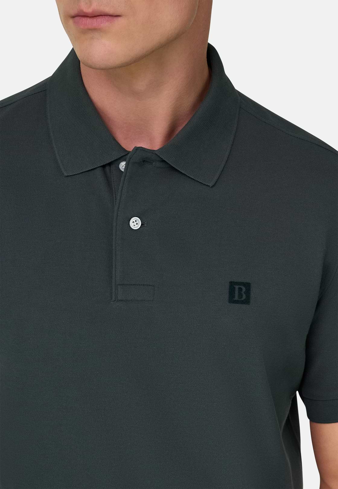 Polo In Pique Di Cotone Regular Fit, Verde, hi-res, 4