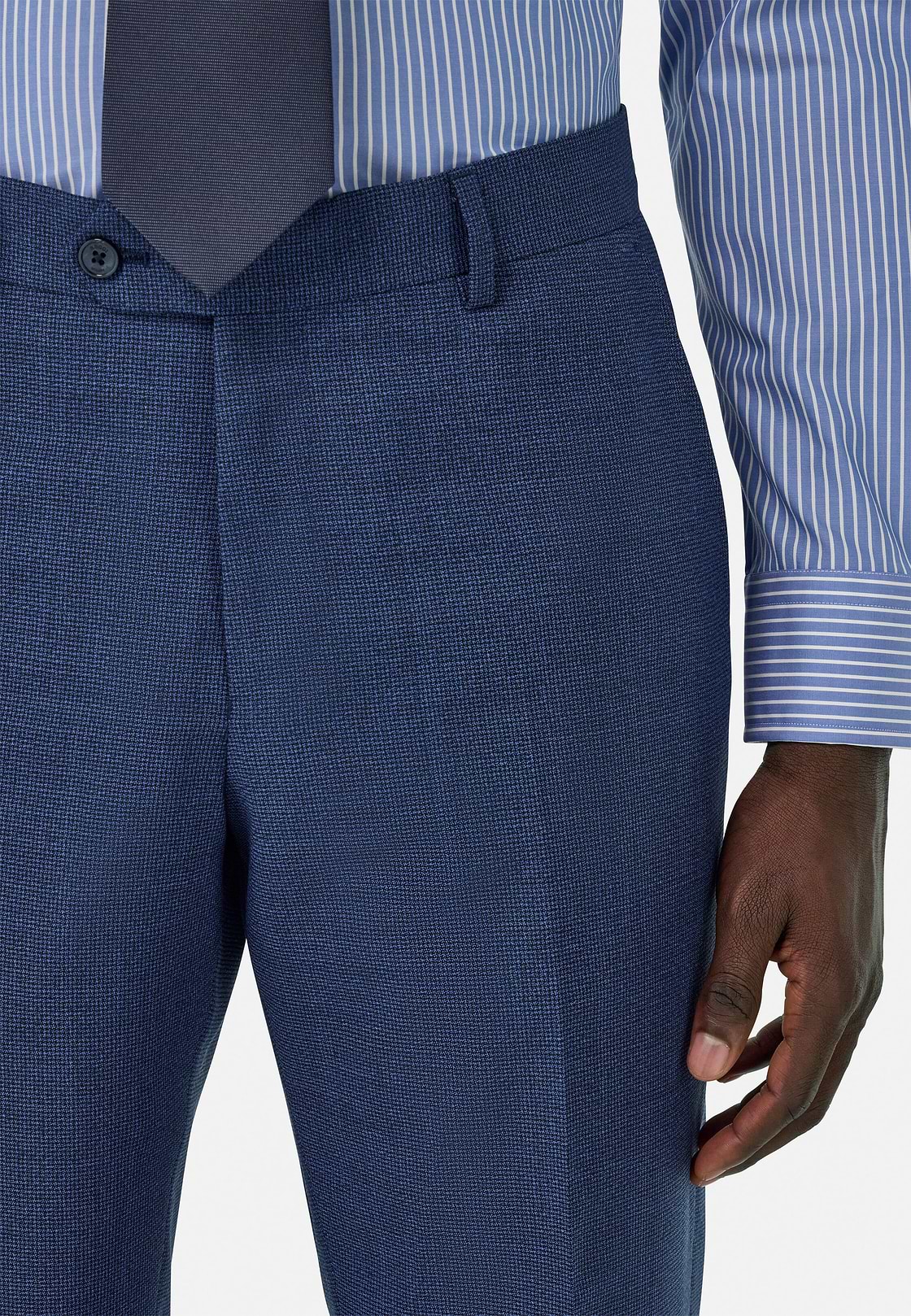 Anzug aus Wollstretch, Blau, hi-res