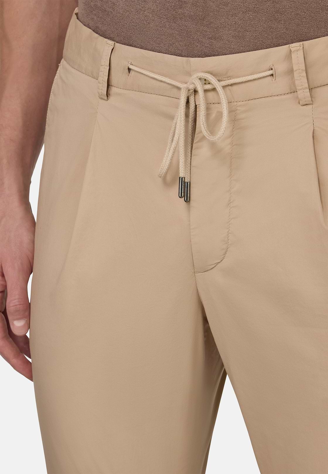 Hose Aus Baumwoll-Stretch, Beige, hi-res