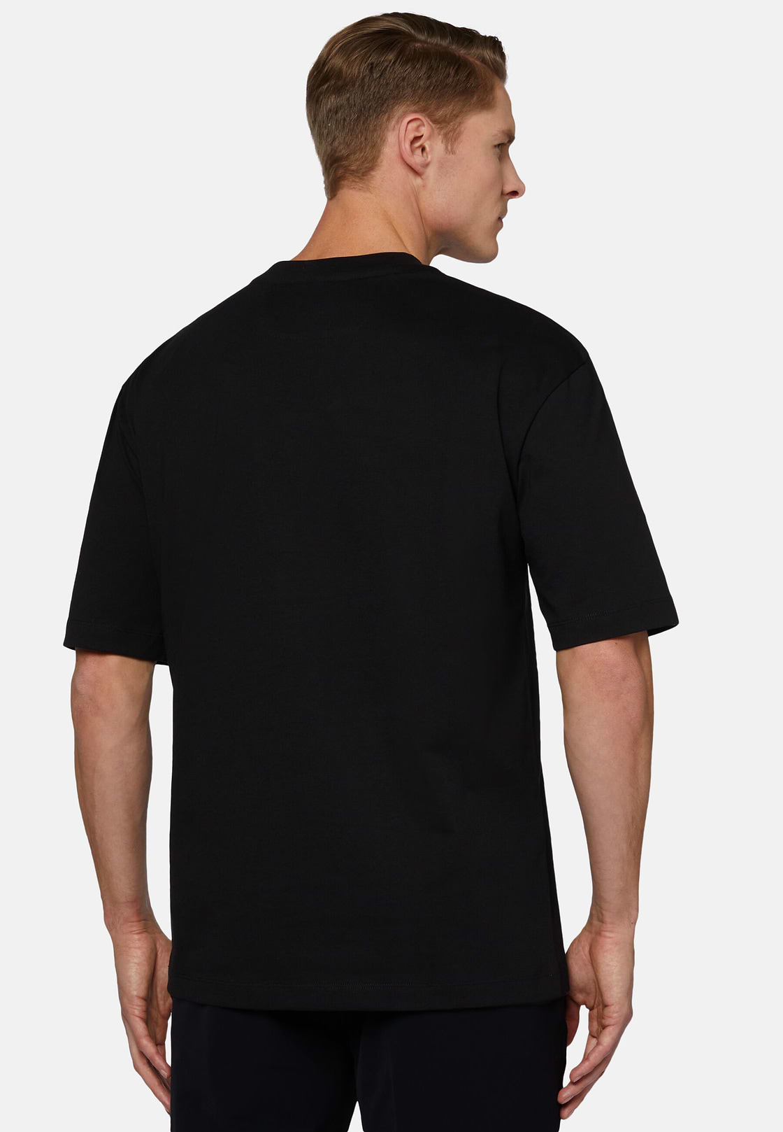 Cotton T-shirt, Black, hi-res