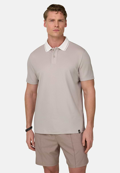 Poloshirt Aus Leistungsstarkem Piqué Mit S-Cafè®-Garn, Sand, hi-res