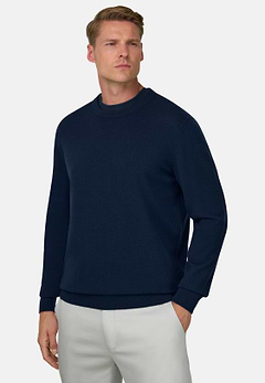 Crew Neck Jumper in Cashmere Blend