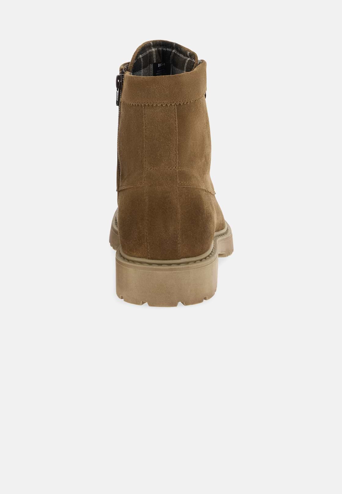 Suede Leather Boots, Brown, hi-res, 5