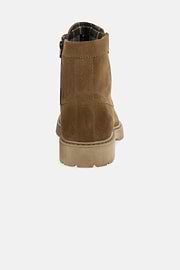 Suede Leather Boots, Brown, thumb, 5