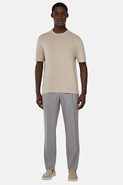 Knitted Merino Wool T-Shirt, Sand, thumb, 1